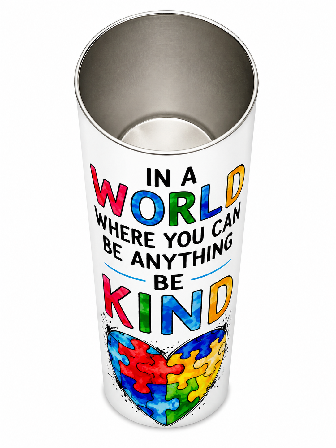 Autism 20oz Tumbler -Handmade Inspirational Stainless Steel Cup