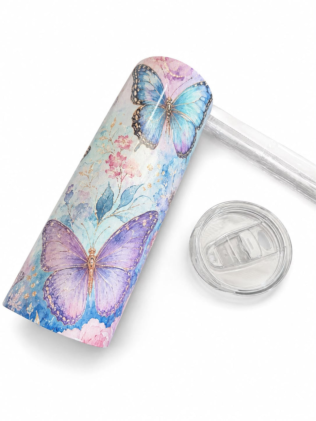Butterfly Garden 20oz Skinny Tumbler – Handmade Inspirational Stainless Steel Cup