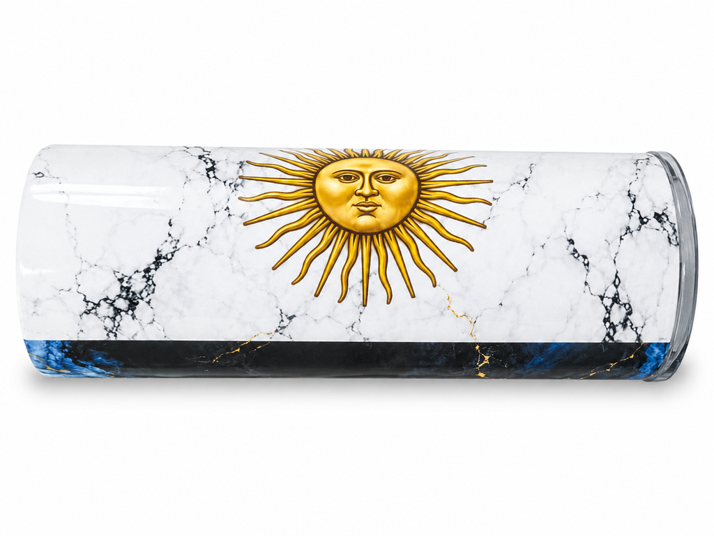 Argentina Flag 20oz Tumbler - Handmade Stainless Steel Cup
