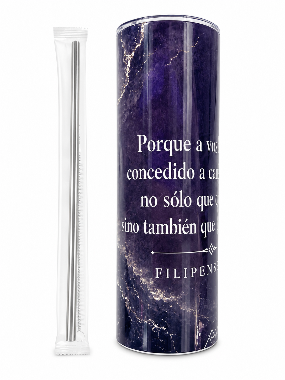 Christian Bible Verse 20oz Tumbler - Handmade Inspirational Stainless Steel Cup